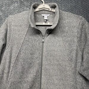 Athleta Stroll Fleece Jacket 3X Full Zip Gray Cozy Soft Pockets Lightweight‎